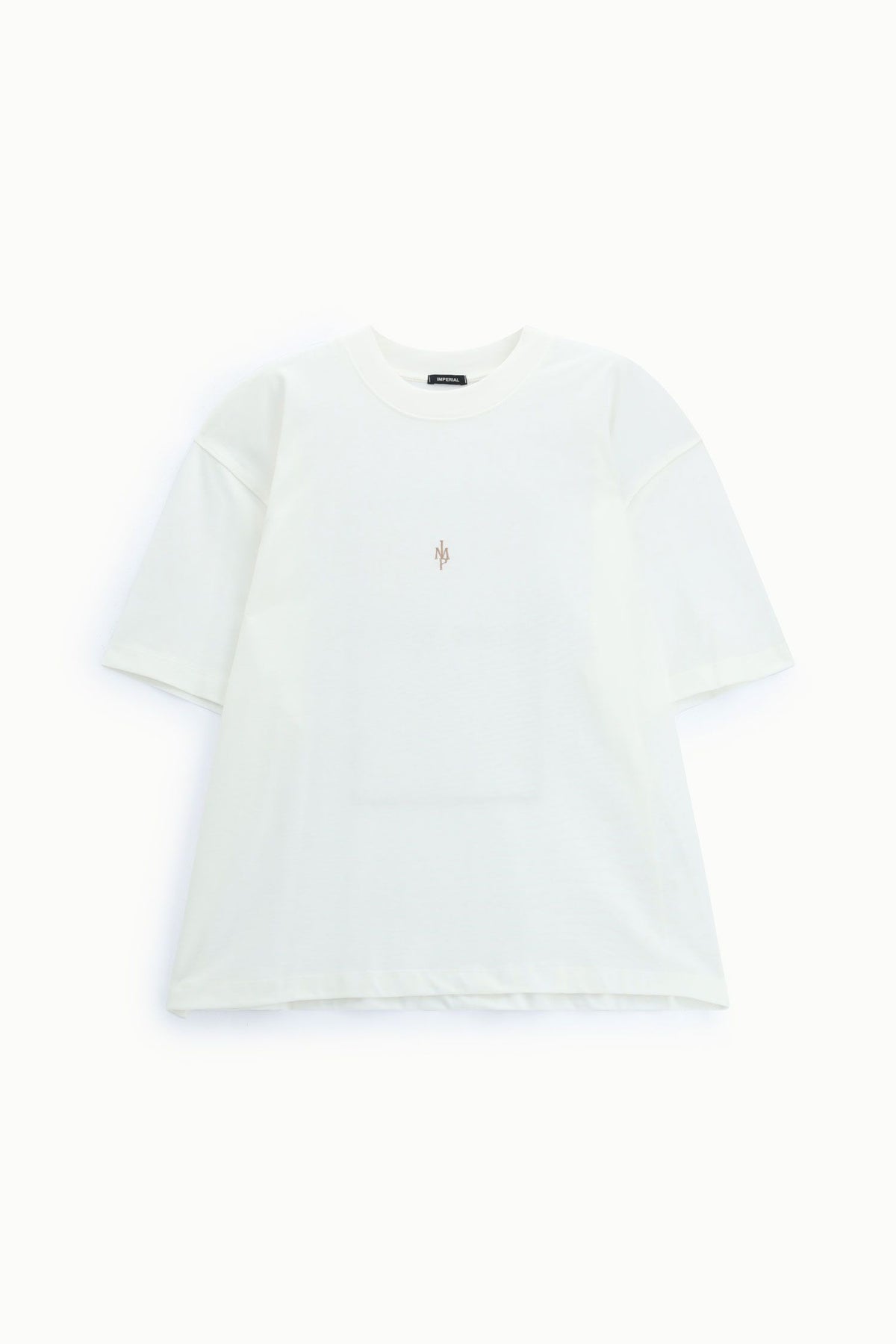 T-shirt bianca over con ricami