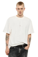 T-shirt bianca over con ricami