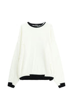 Maglione dettagli a contrasto e rotture