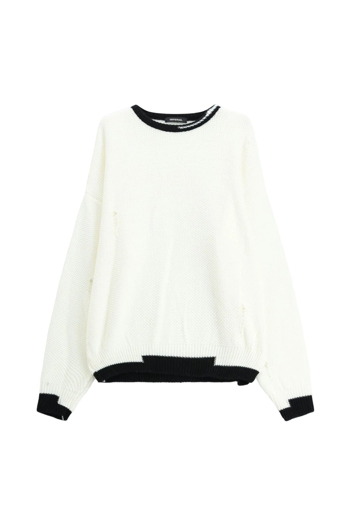 Maglione dettagli a contrasto e rotture