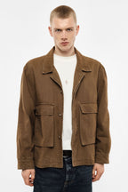 Giacca di jeans Camel foderata