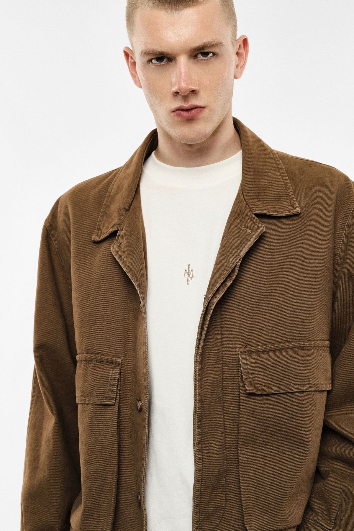 Giacca di jeans Camel foderata