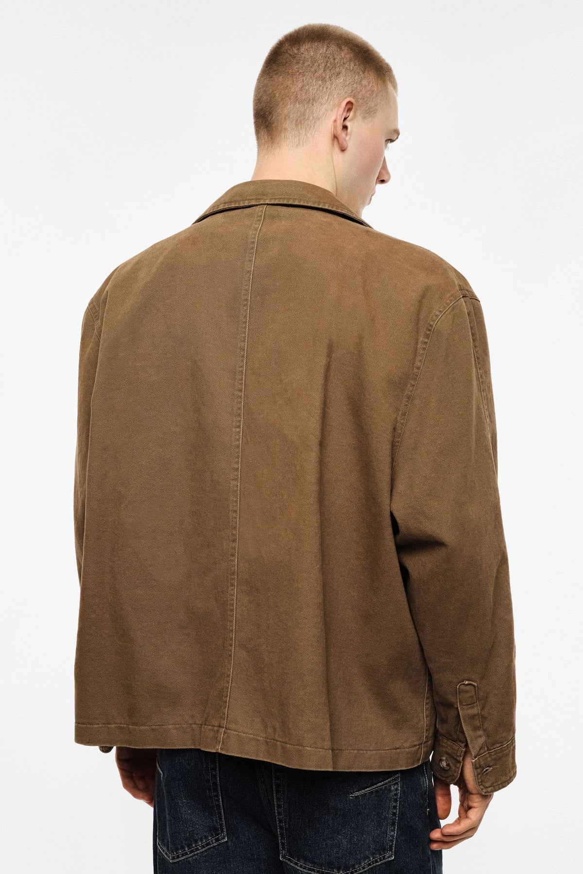 Giacca di jeans Camel foderata