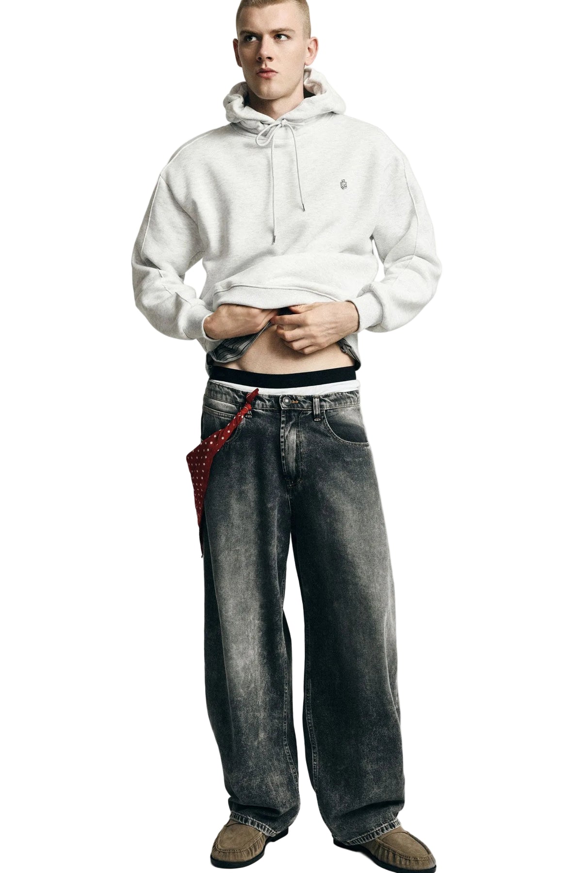 Jeans grigio baggy-fit