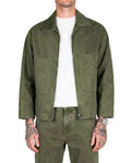 Giacca di jeans verde militare