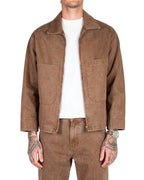 Giacca di jeans camel