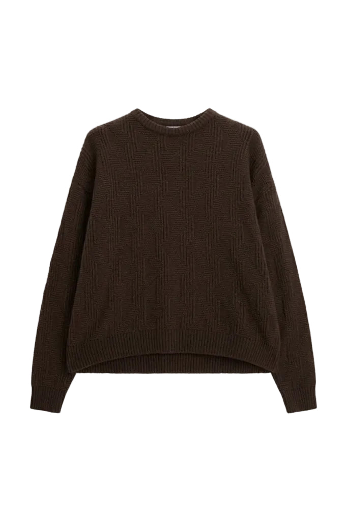 Maglione moro con motivo lavorato