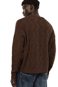 Maglione moro con motivo lavorato