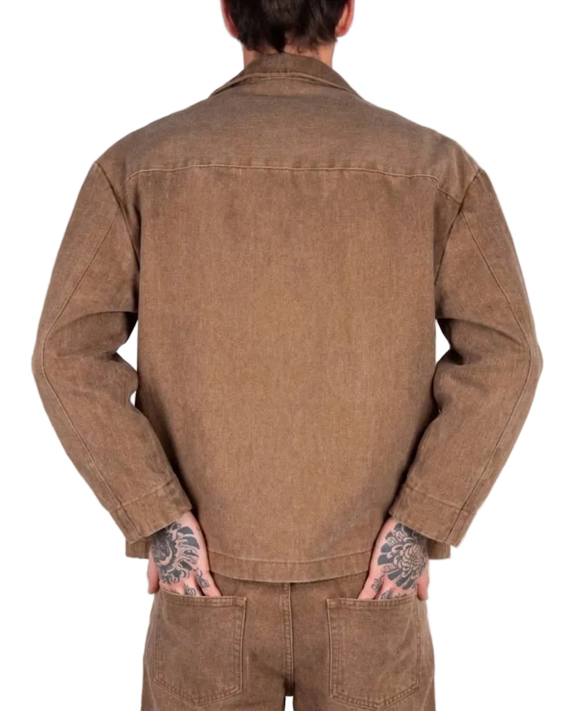 Giacca di jeans camel