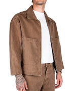 Giacca di jeans camel