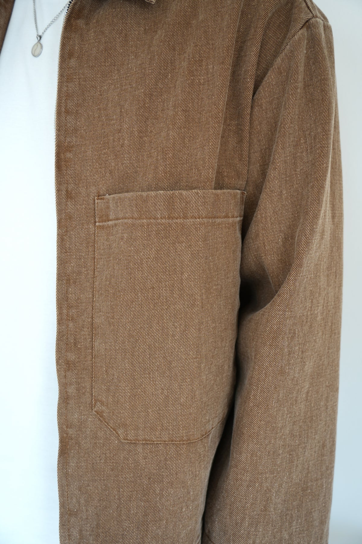 Giacca di jeans camel