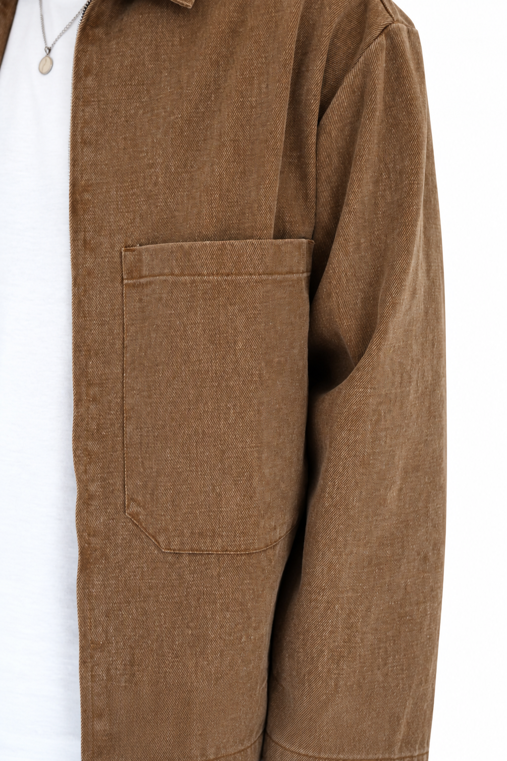 Giacca di jeans camel