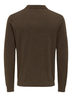 Polo manica lunga Onsloui Nero/Desert/Coffee