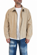 Giacca beige a costine