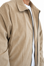 Giacca beige a costine