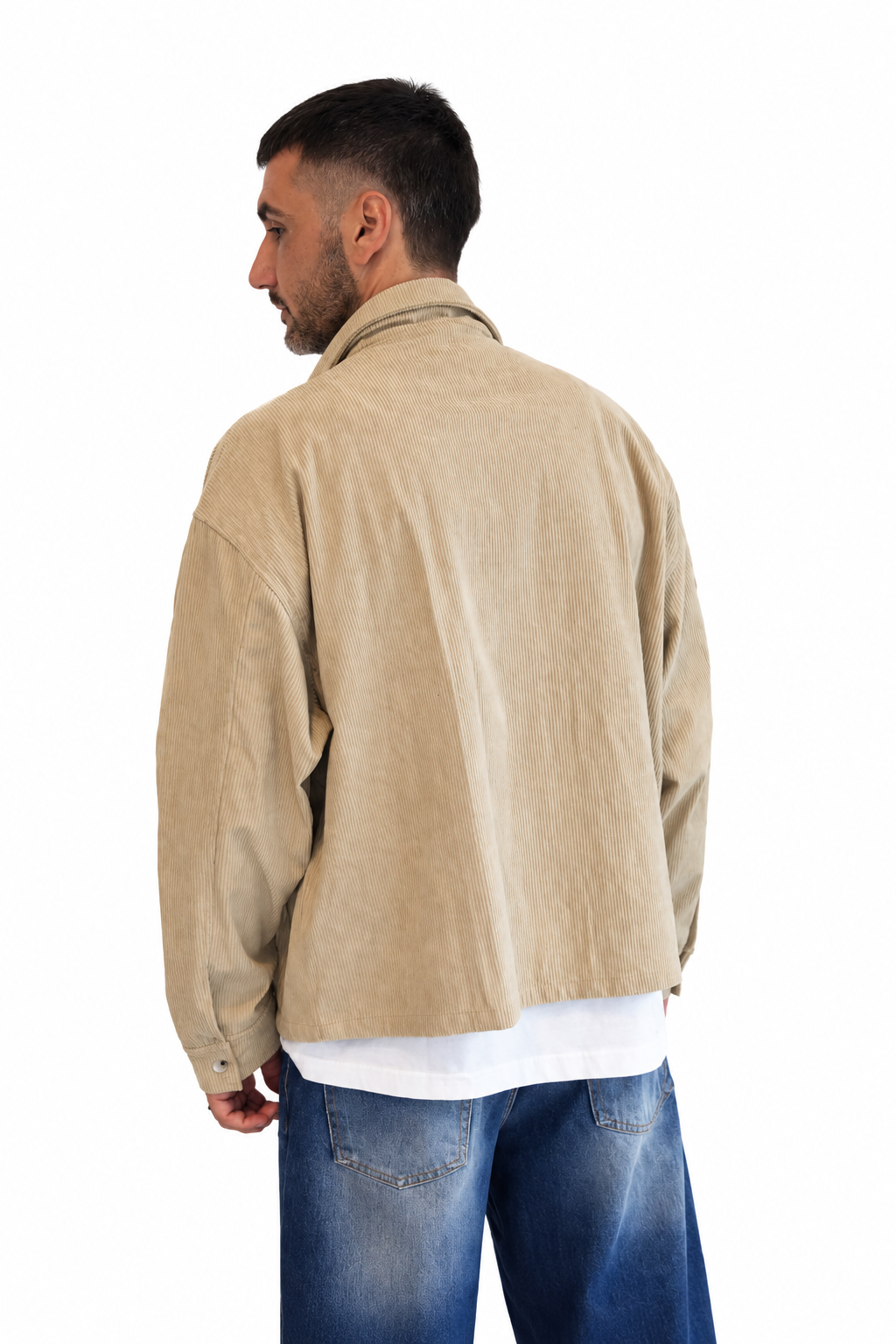 Giacca beige a costine
