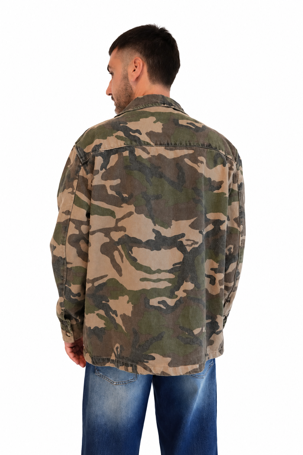 Giacca jeans militare