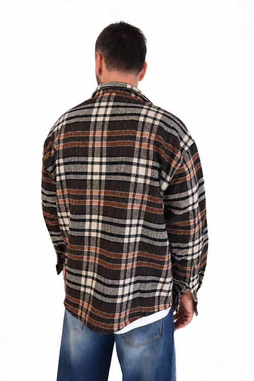 Camicia marrone quadri