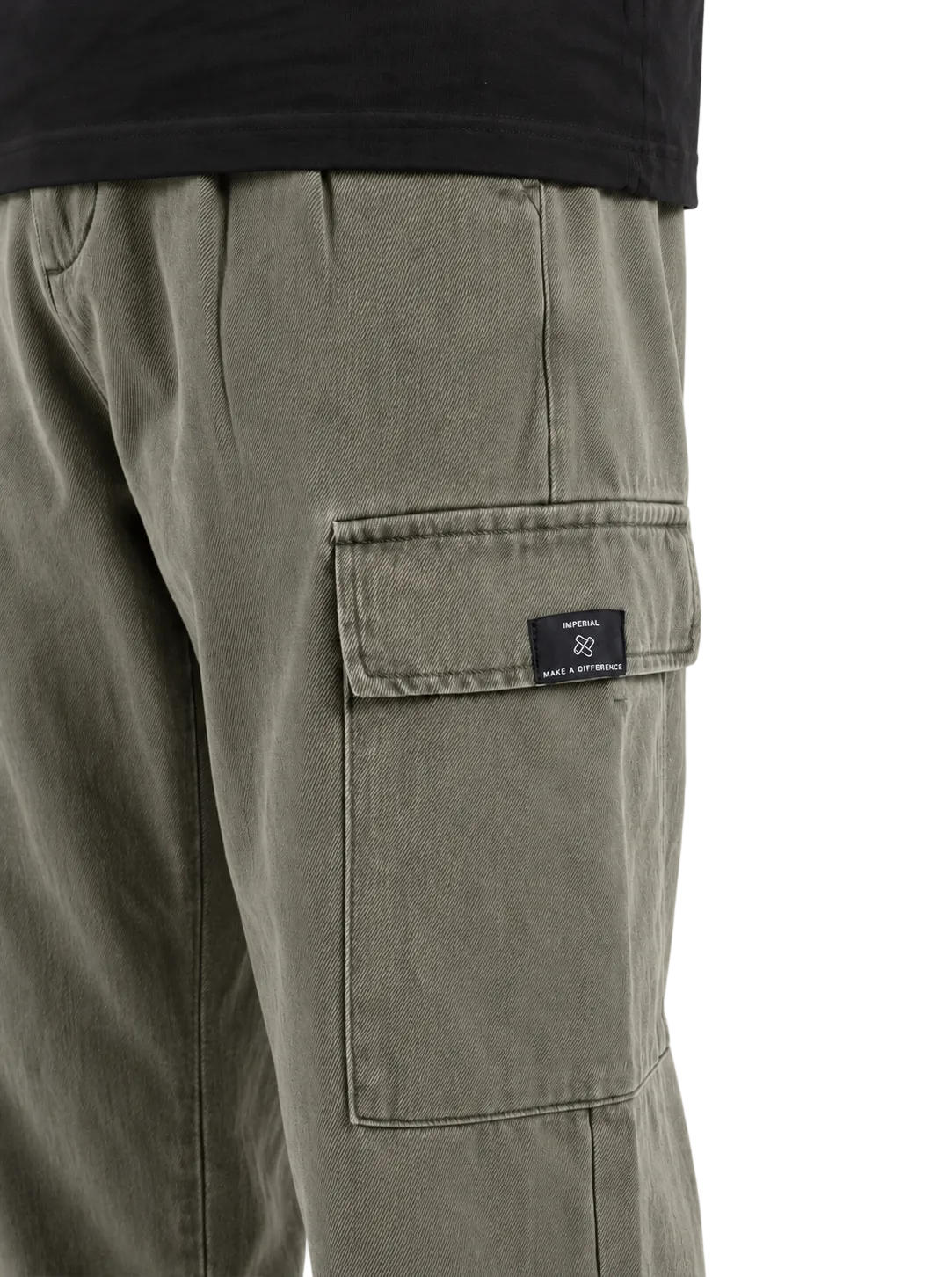 Jeans Ballon verde militare con pences