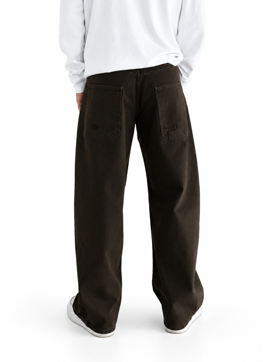 Jeans baggy marrone
