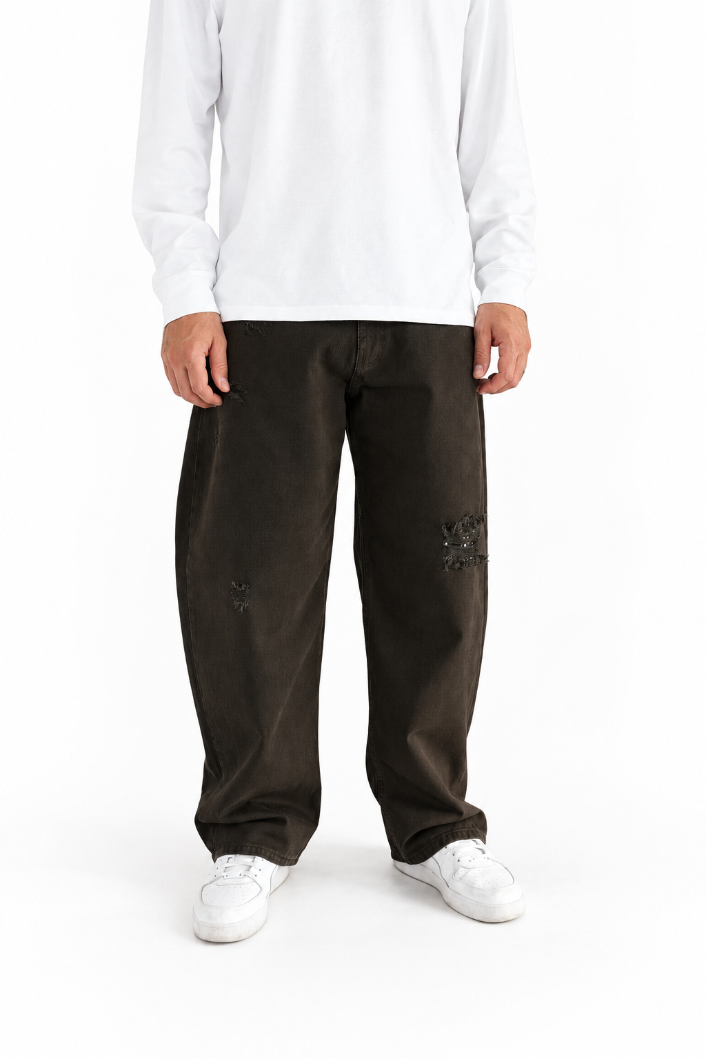 Jeans baggy marrone