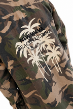 Giacca jeans militare con patch