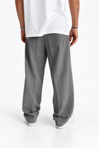 Pantalone grigio baggy fondo largo
