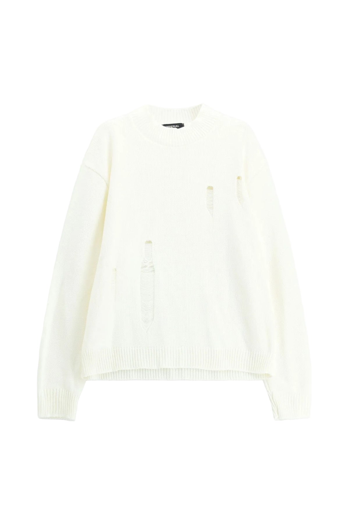 Maglione panna con rotture