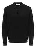 Polo manica lunga Onsloui Nero/Desert/Coffee