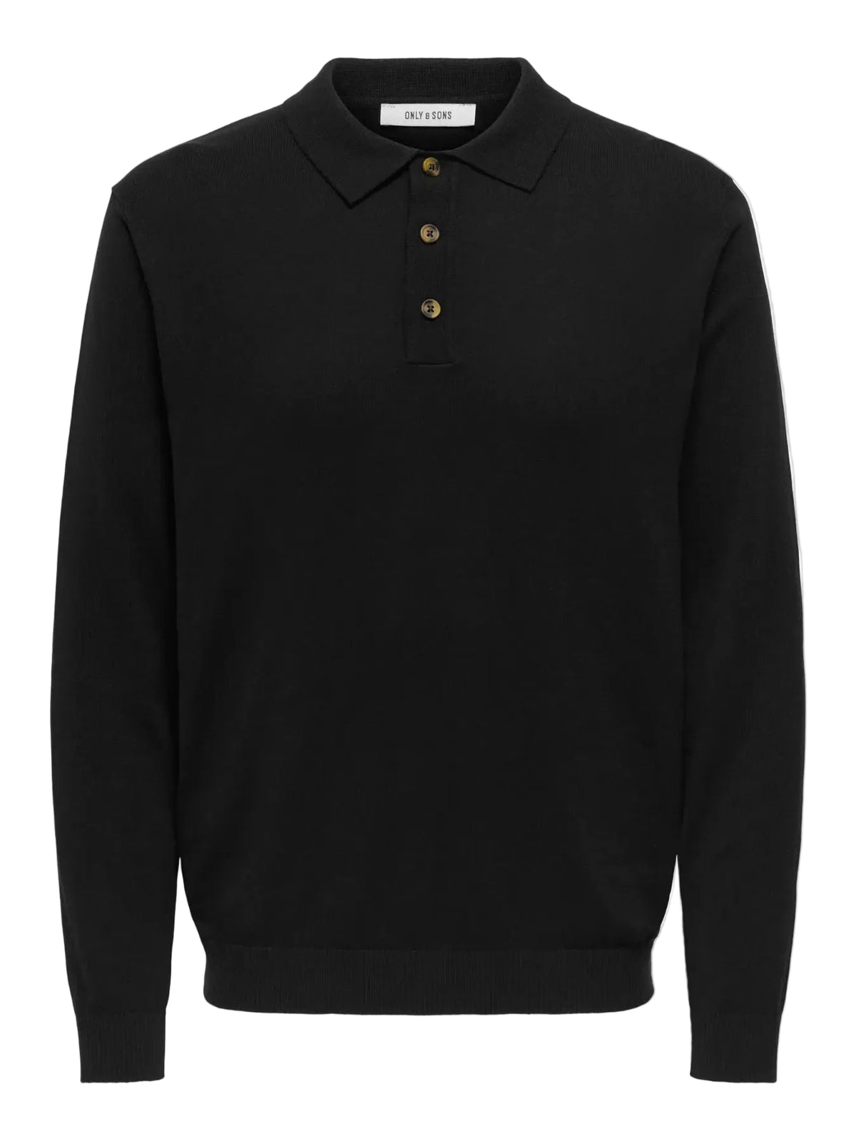 Polo manica lunga Onsloui Nero/Desert/Coffee