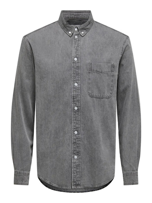 Camicia Onsorson in jeans grigio
