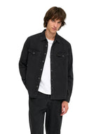 Camicia Onsray in jeans nero