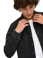 Camicia Onsray in jeans nero