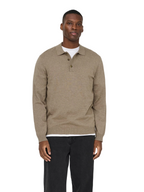 Polo manica lunga Onsloui Nero/Desert/Coffee