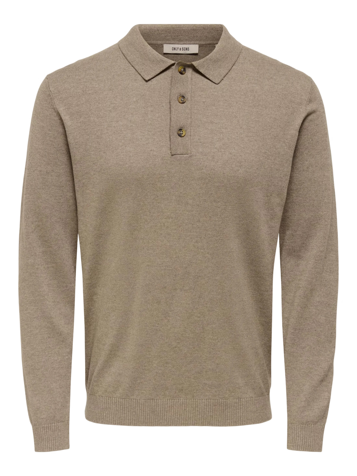 Polo manica lunga Onsloui Nero/Desert/Coffee