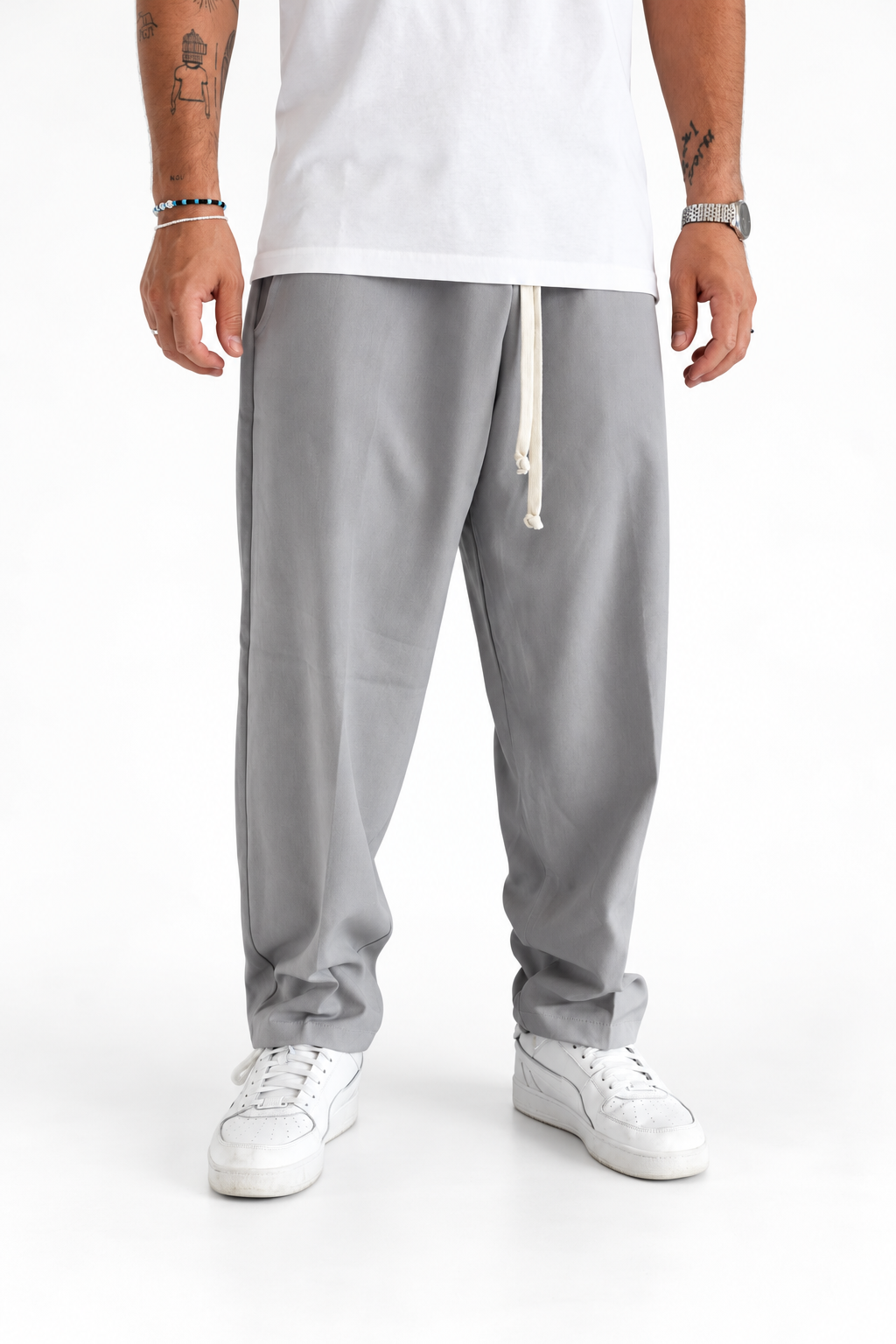 Pantalaccio Japan grigio chiaro fondo semi ampio