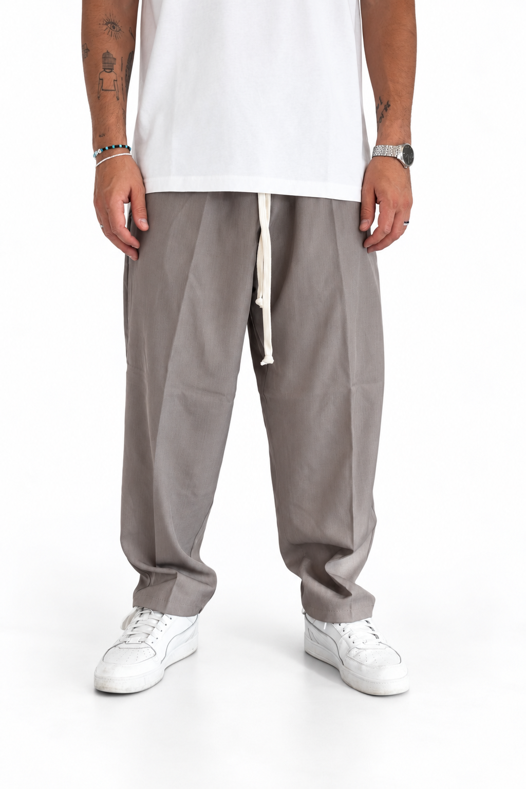 Pantalaccio Japan tortora fondo semi ampio