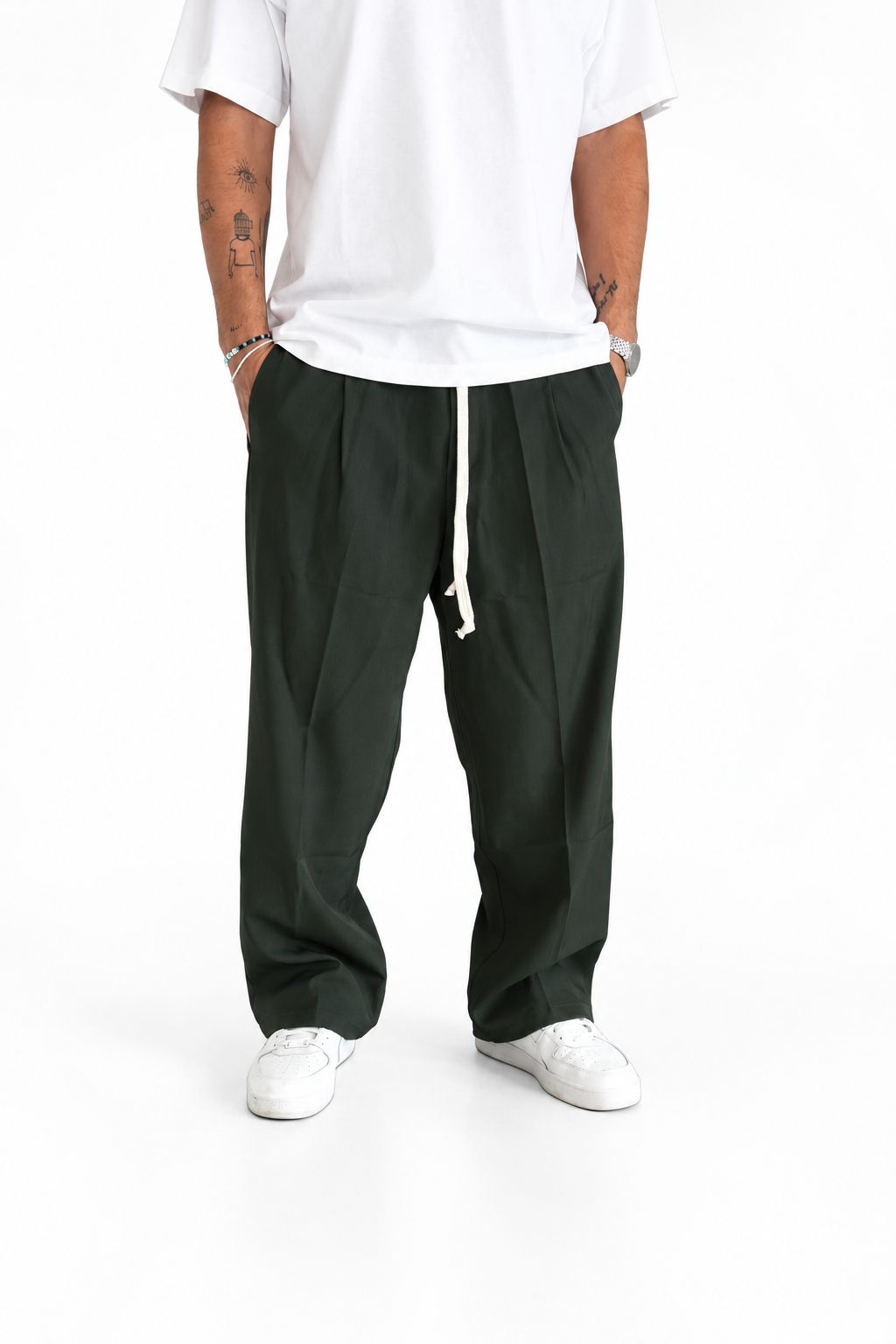 Pantalaccio japan verde scuro fondo largo