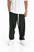 Pantalaccio Japan verde scuro fondo semi ampio