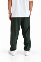 Pantalaccio Japan verde scuro fondo semi ampio