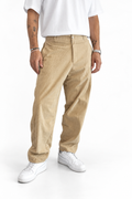 Pantalone costine beige fono largo