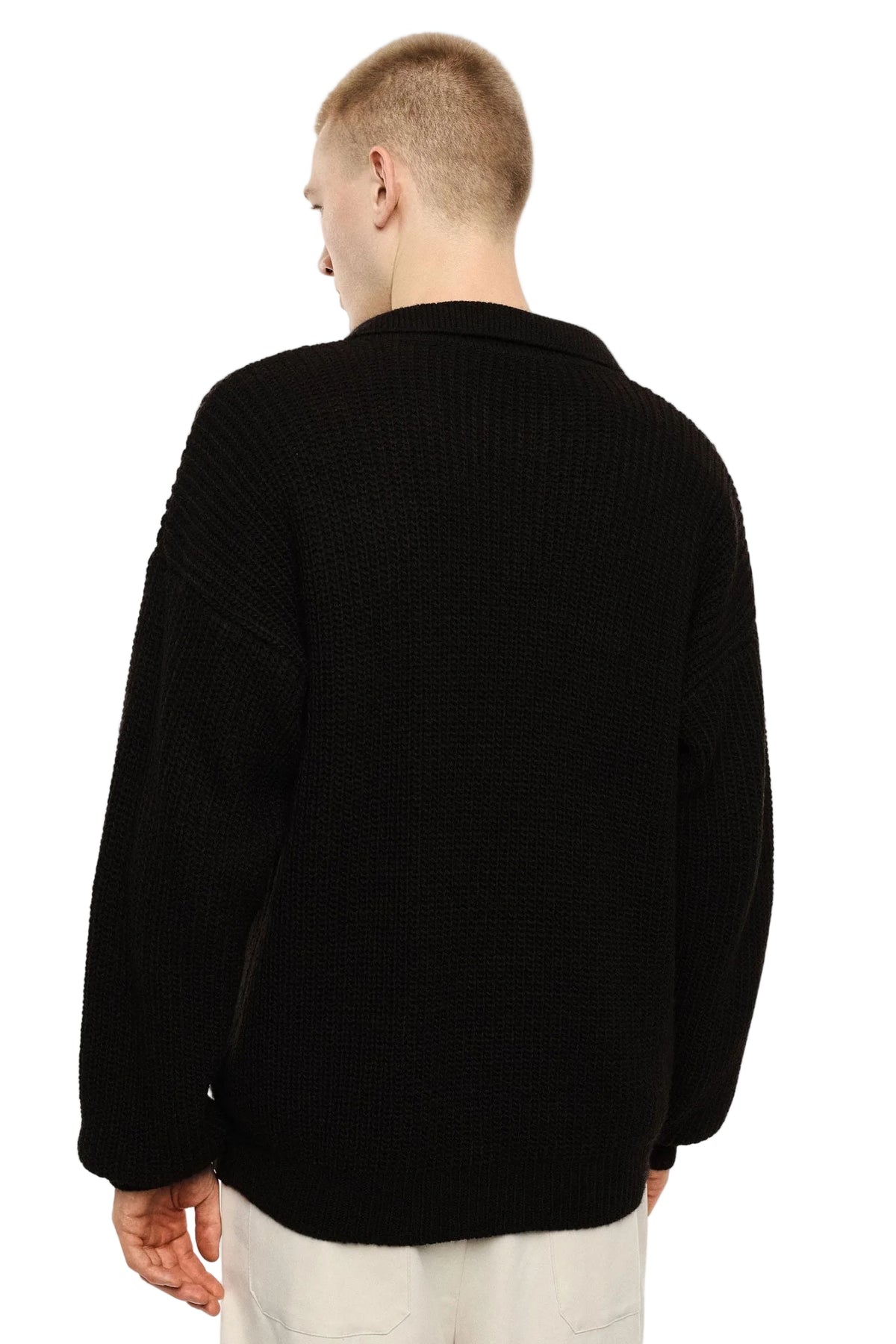 Maglione moro con collo a polo