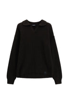 Maglione moro con collo a polo