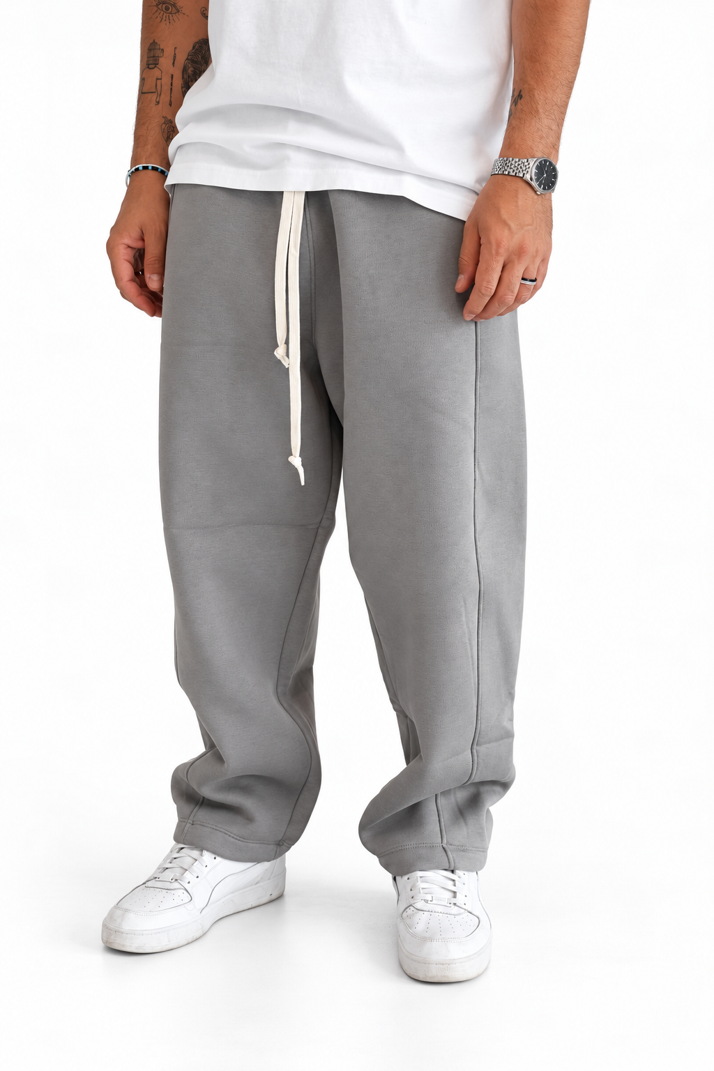 Pantalone tuta ferro fondo largo