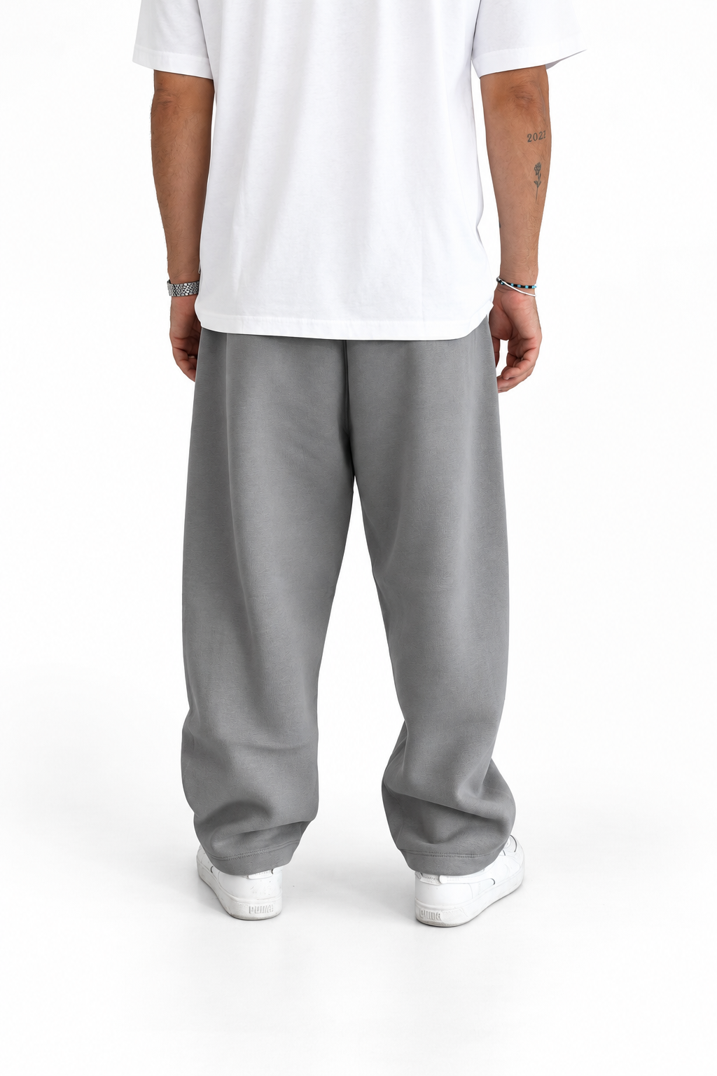 Pantalone tuta ferro fondo largo
