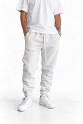 Pantalone tuta grigio regular stretto in fondo