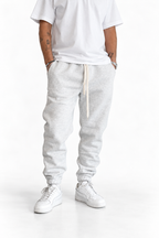 Pantalone tuta grigio regular stretto in fondo