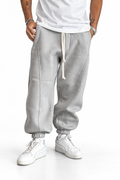 Pantalone grigio tuta stretto in fondo