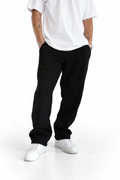 Pantalone nero tuta fondo largo